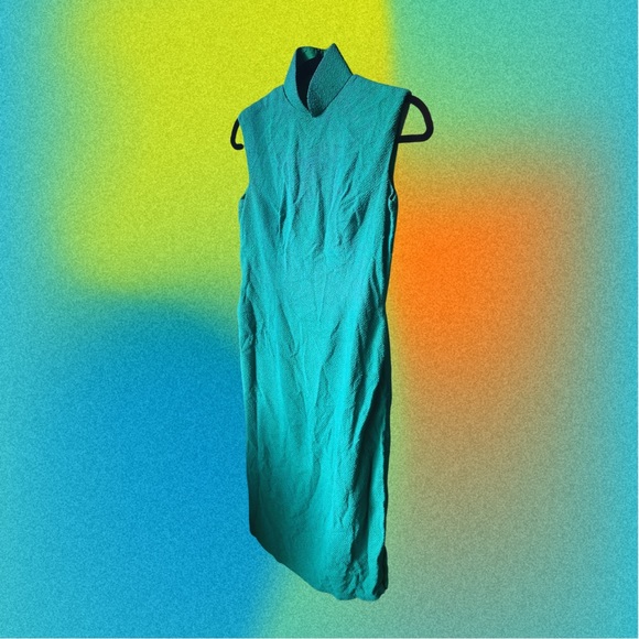 SOLD vintage collared midi dress - Picture 1 of 6